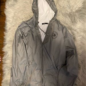 Gray obey windbreaker